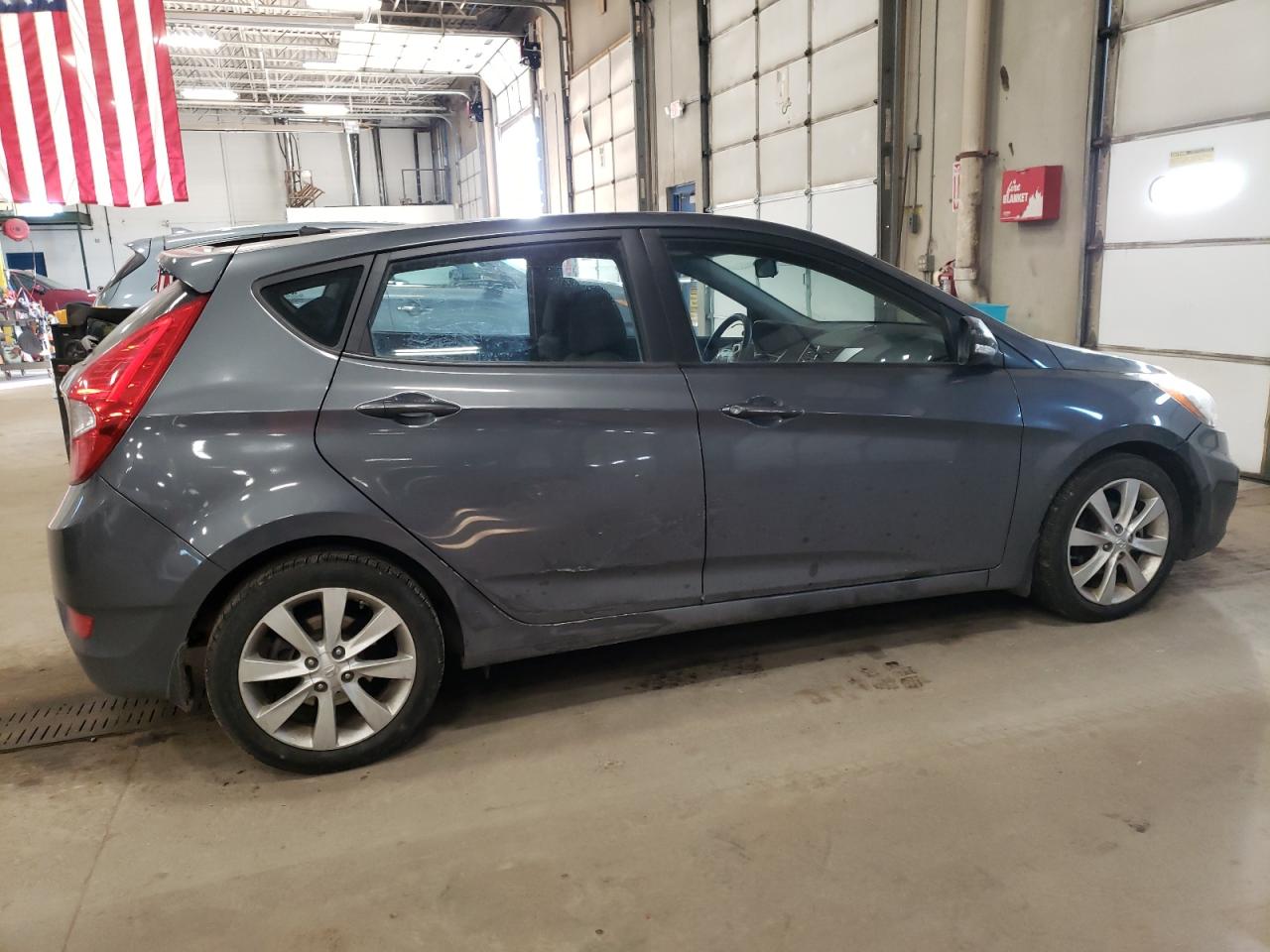 2013 Hyundai Accent VIN KMHCU5AE3DU080610 Copart auction photo, vandalism damage thumbnail 3