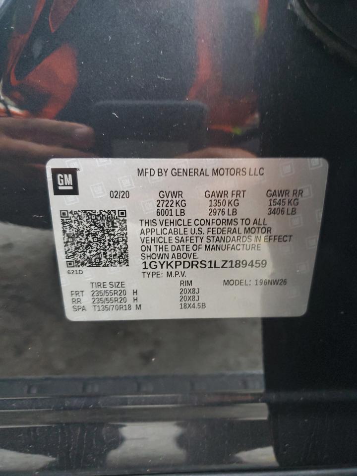 2020 Cadillac XT6 VIN 1GYKPDRS1LZ189459 Copart auction photo, side damage thumbnail 15