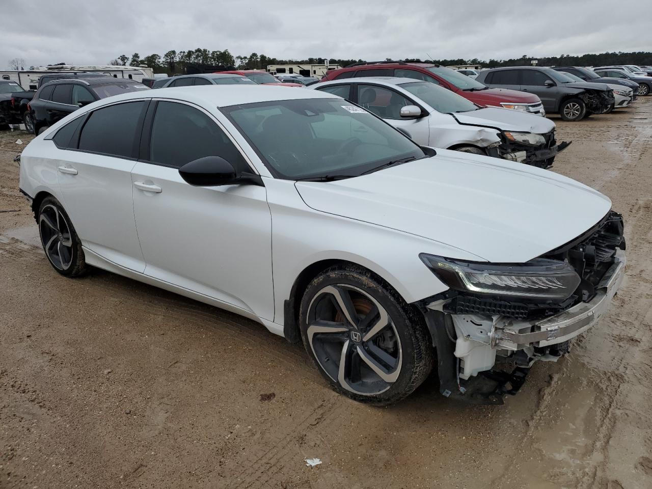 2022 Honda Accord VIN 1HGCV1F3XNA082988 Copart auction photo, rear end / front end damage thumbnail 4