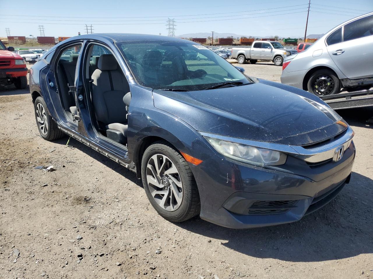 2017 Honda Civic VIN 19XFC2F73HE035216 Copart auction photo, side / rear end damage thumbnail 4