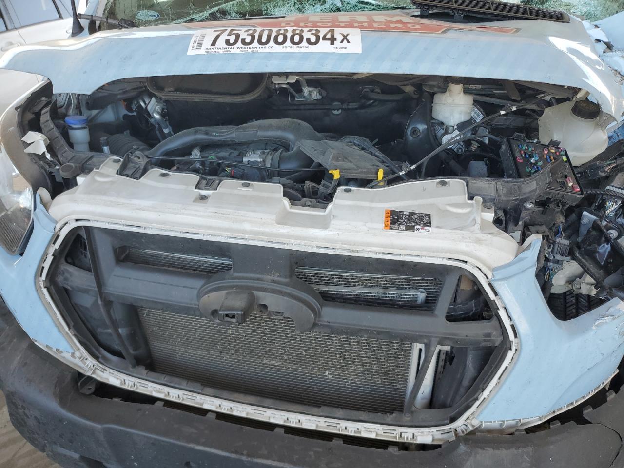 2022 Ford Transit VIN 1FTYE1Y80NKA76902 Copart auction photo, front end / side damage thumbnail 11