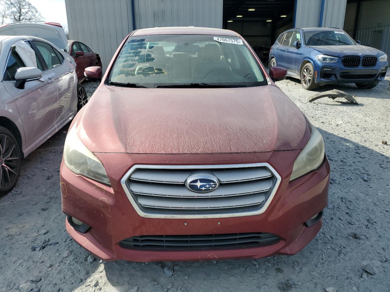 2015 Subaru Legacy VIN 4S3BNAJ61F3017478 Copart auction photo, side / front end damage thumbnail 5