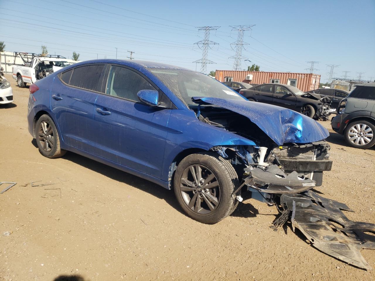 2018 Hyundai Elantra VIN 5NPD84LF9JH252934 Copart auction photo, front end / rear end damage thumbnail 4