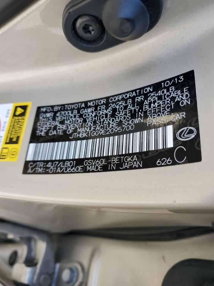 2014 Lexus ES VIN JTHBK1GG9E2095700 Copart auction photo, front end / minor dent/scratches damage thumbnail 14