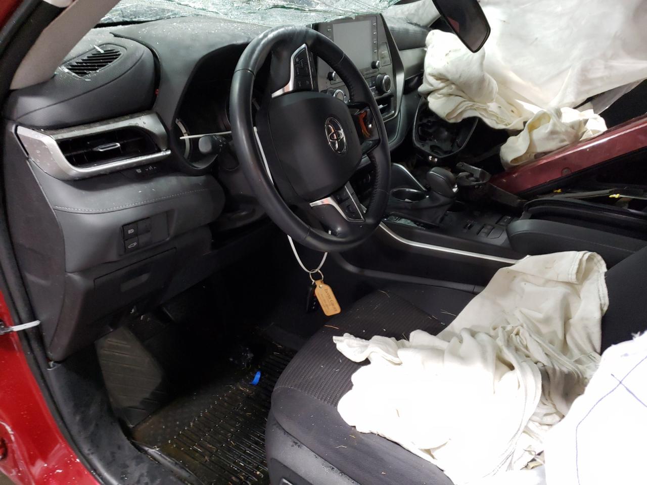 2021 Toyota Highlander VIN 5TDBZRBHXMS532140 Copart auction photo, rollover damage thumbnail 8