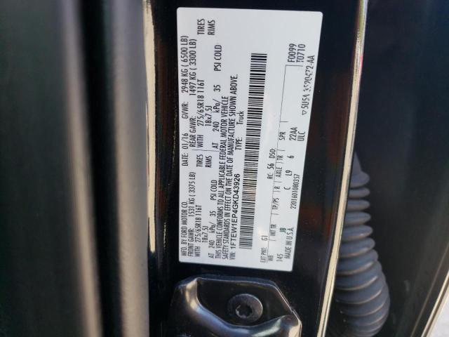 2016 Ford F-150 VIN 1FTEW1EP4GKD43926 Copart auction photo, water/flood damage thumbnail 12