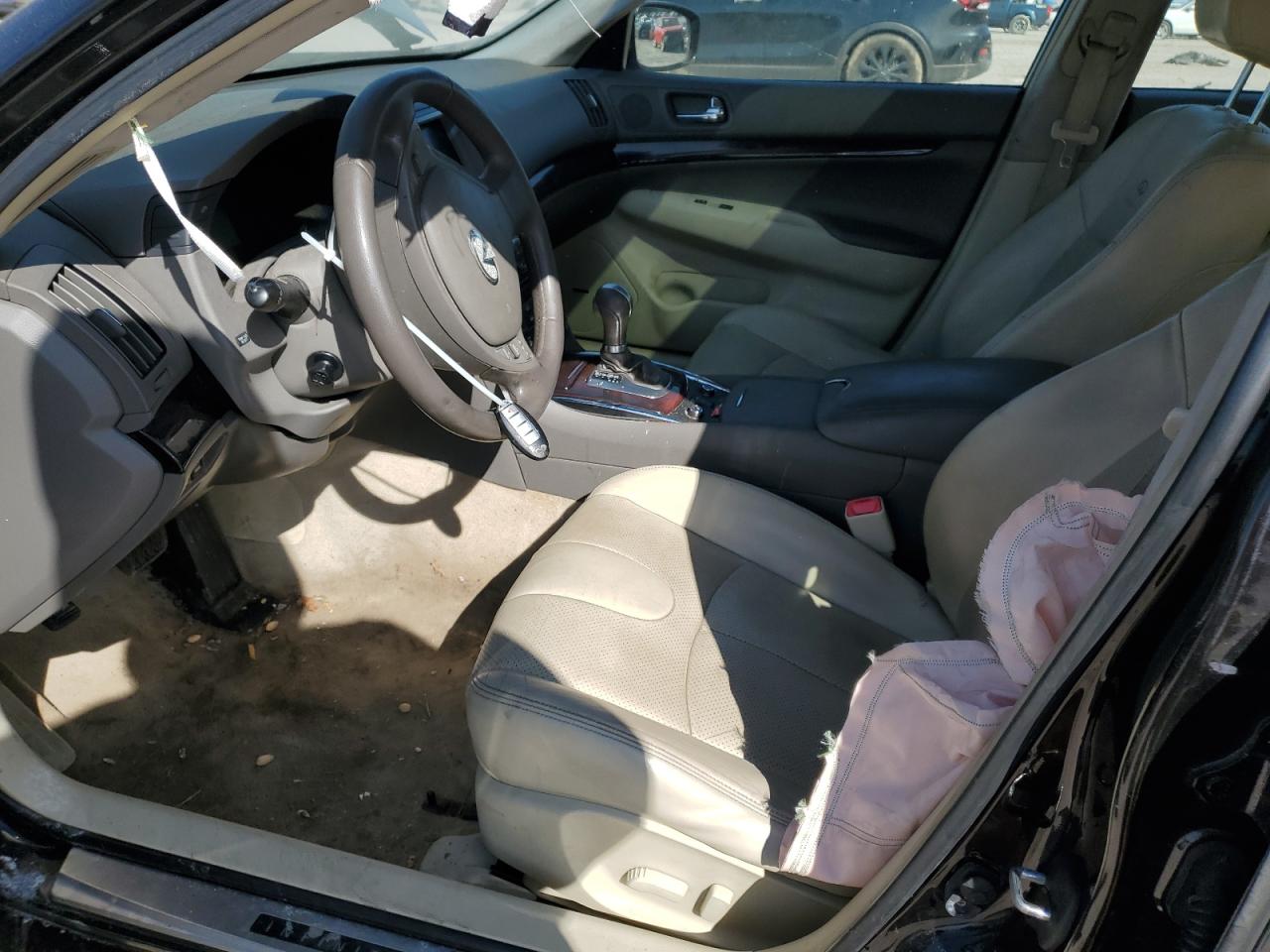 2012 Infiniti G VIN JN1CV6AR7CM677836 Copart auction photo, side / undercarriage damage thumbnail 7