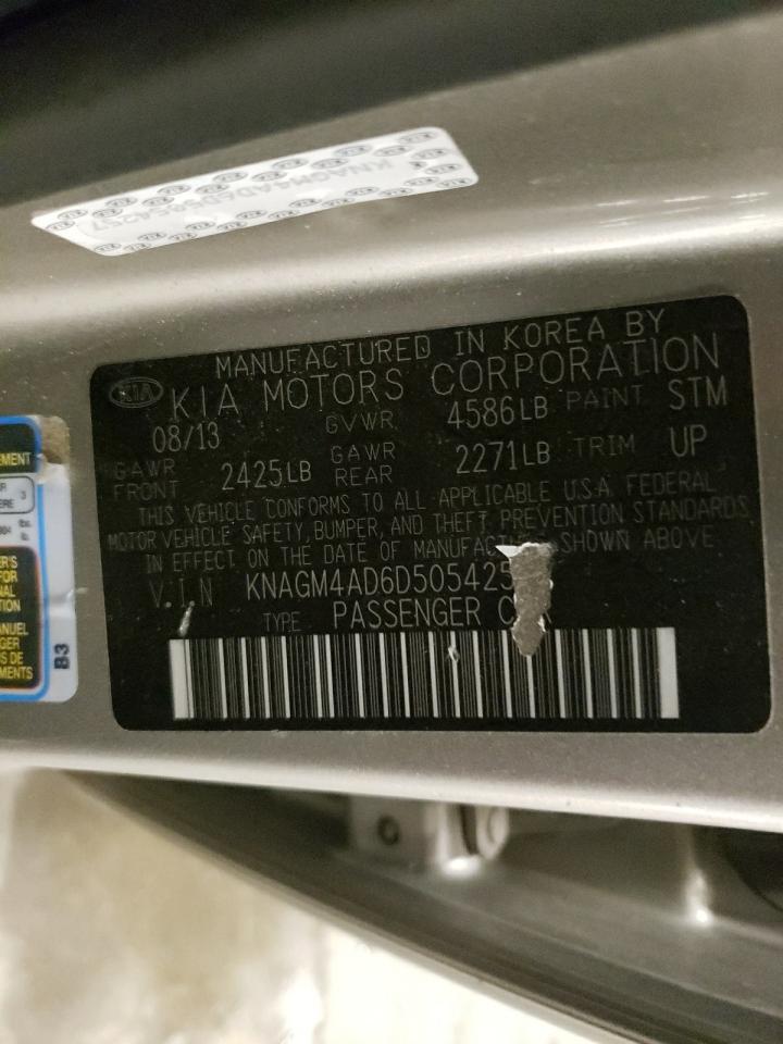 2013 KIA Optima VIN KNAGM4AD6D5054257 Copart auction photo, minor dent/scratches damage thumbnail 12