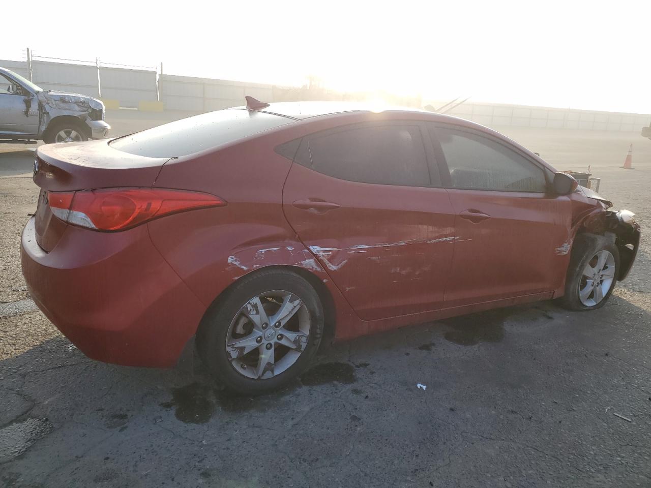 2012 Hyundai Elantra VIN KMHDH4AE2CU444985 Copart auction photo, front end / side damage thumbnail 3