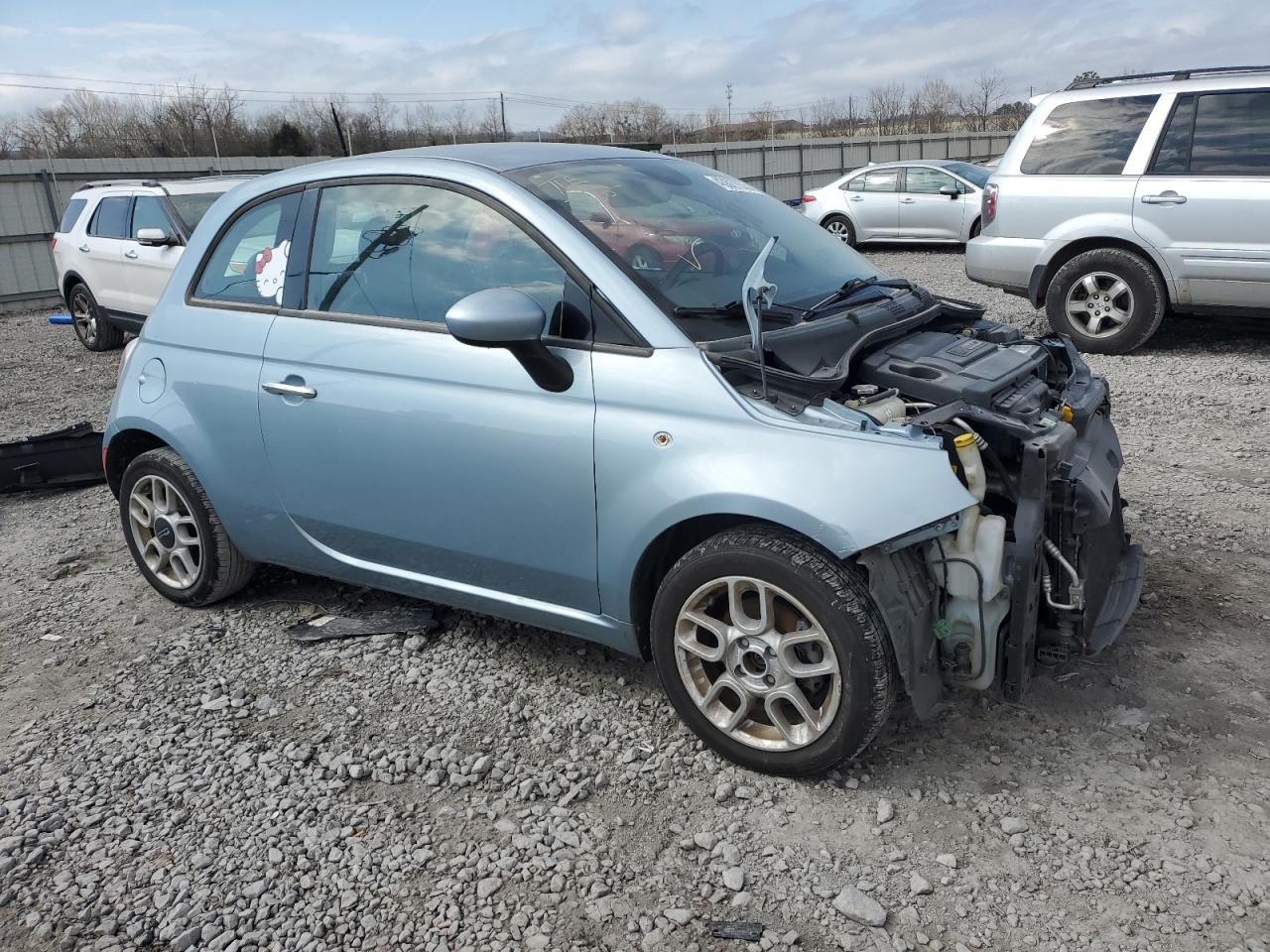 2015 Fiat 500 VIN 3C3CFFAR4FT681016 Copart auction photo, front end damage thumbnail 4