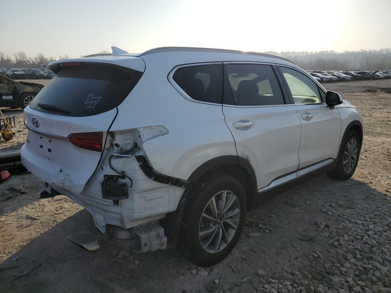 2020 Hyundai Santa Fe VIN 5NMS33AD7LH143194 Copart auction photo, rear end damage thumbnail 3