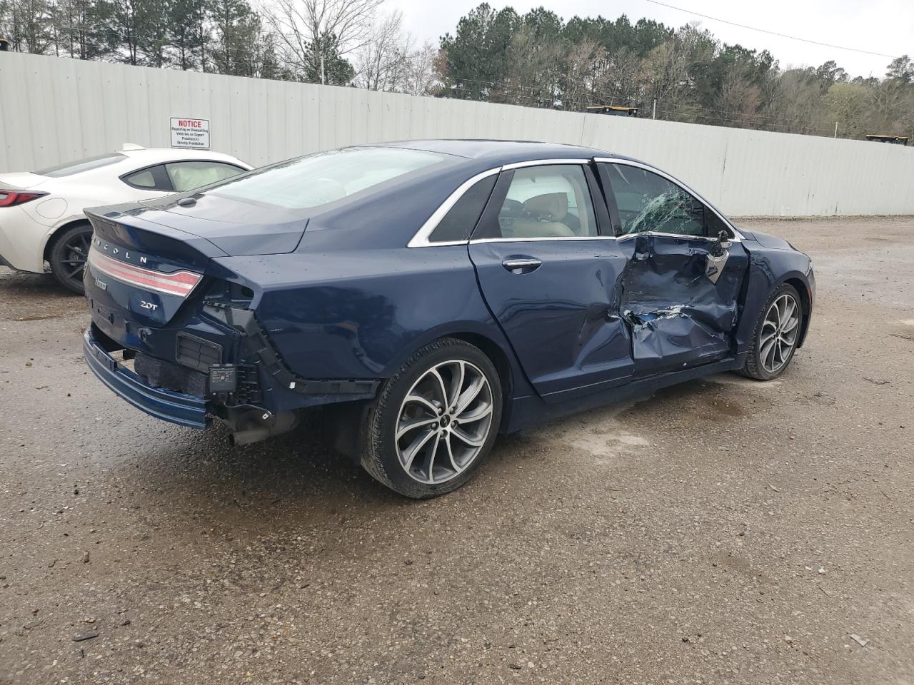 2018 Lincoln MKZ VIN 3LN6L5E95JR607529 Copart auction photo, side damage thumbnail 3