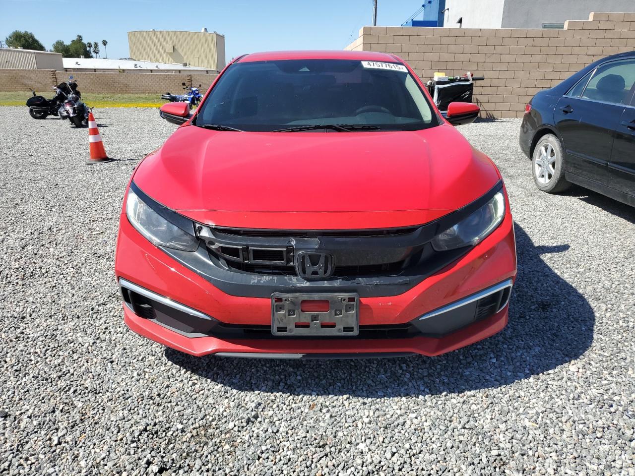 2020 Honda Civic VIN 2HGFC2F66LH592952 Copart auction photo, rear end / front end damage thumbnail 5
