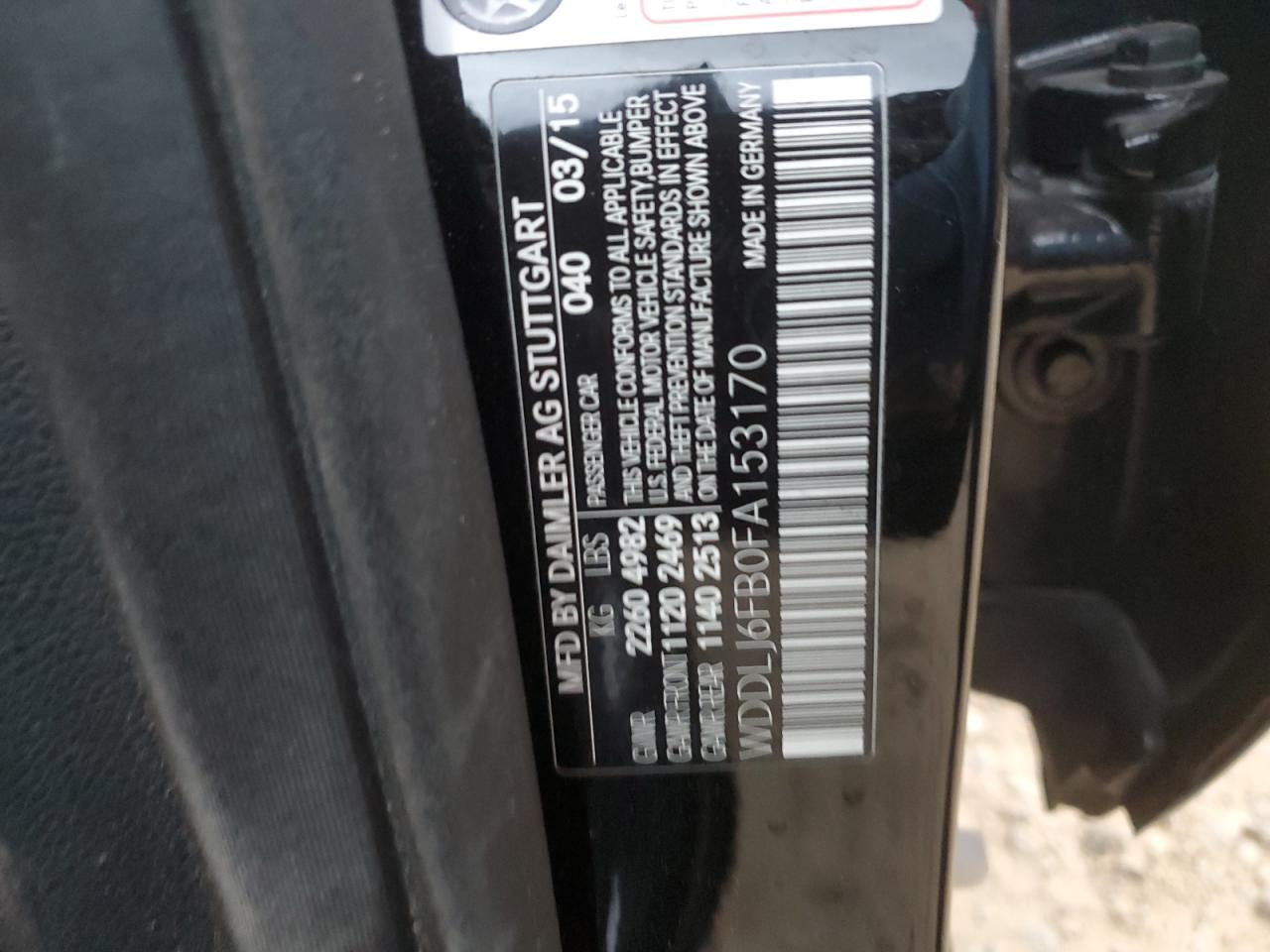 2015 Mercedes-Benz CLC-klasse VIN WDDLJ6FB0FA153170 Copart auction photo, stripped damage thumbnail 13