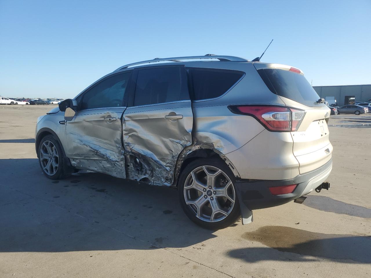 2018 Ford Escape VIN 1FMCU0J93JUB67778 Copart auction photo, side / hail damage thumbnail 2