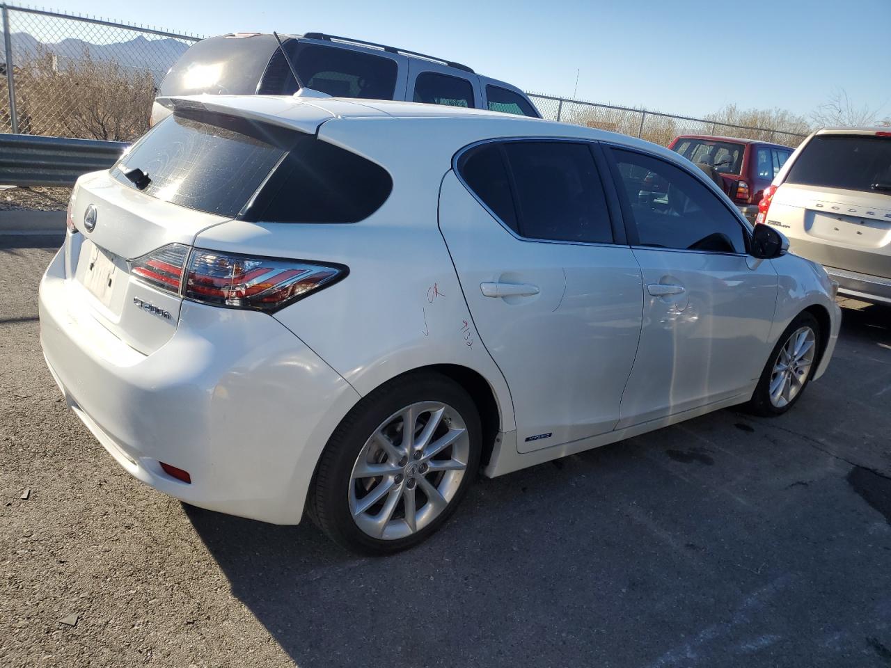 2012 Lexus CT VIN JTHKD5BH4C2093092 Copart auction photo, side / rear end damage thumbnail 3