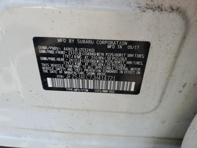 2018 Subaru Forester VIN JF2SJAEC7JH414721 Copart auction photo, hail damage thumbnail 12