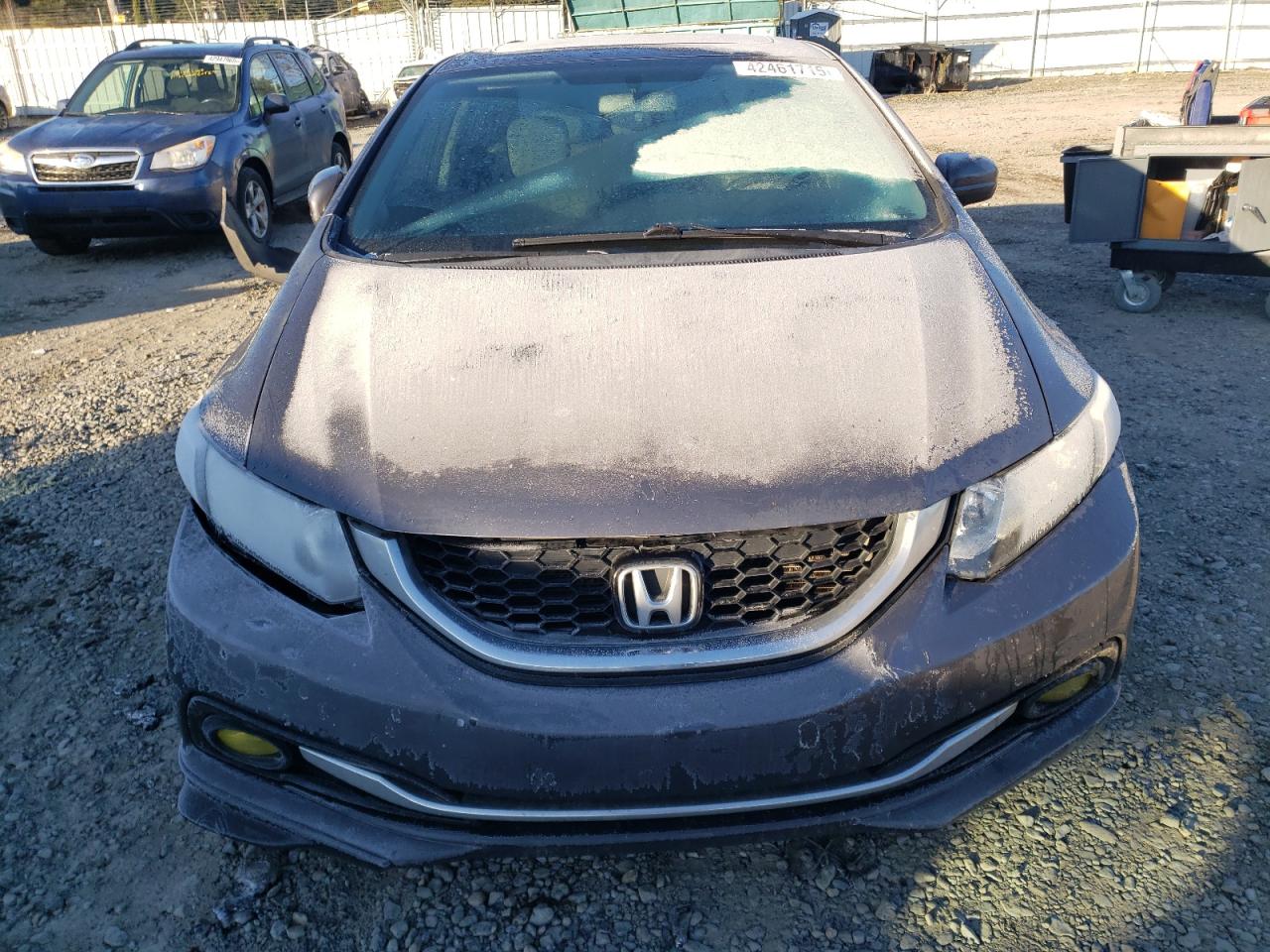 2015 Honda Civic VIN 2HGFB2F93FH518468 Copart auction photo, rear end / front end damage thumbnail 5