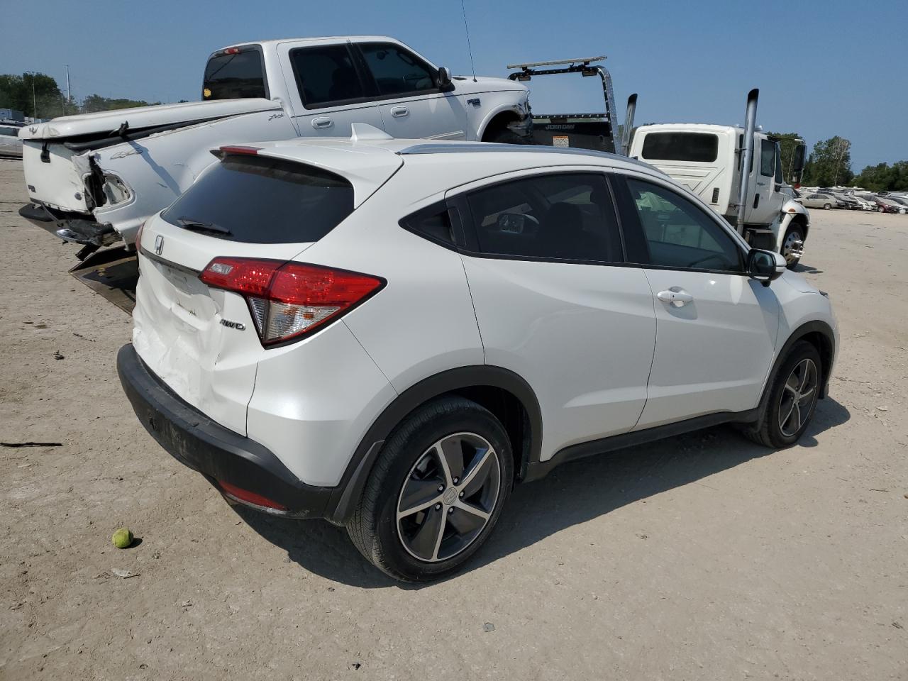 2022 Honda HR-V VIN 3CZRU6H78NM735159 Copart auction photo, rear end damage thumbnail 3