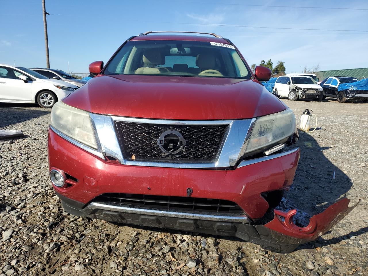 2015 Nissan Pathfinder VIN 5N1AR2MN6FC603470 Copart auction photo, front end damage thumbnail 5