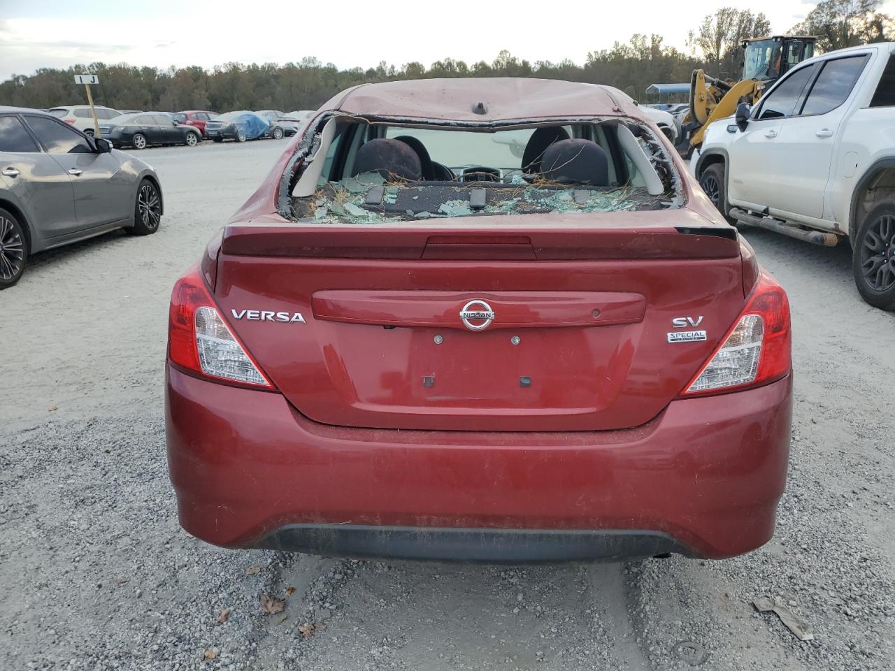 2017 Nissan Versa VIN 3N1CN7AP3HL844988 Copart auction photo, top/roof damage thumbnail 6