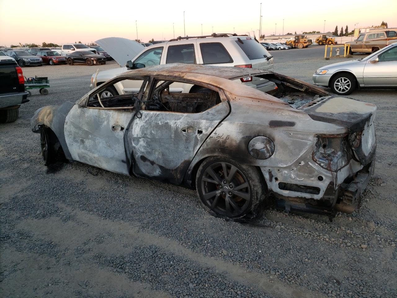 2017 Nissan Maxima VIN 1N4AA6AP8HC377661 Copart auction photo, burn / missing/altered vin damage thumbnail 2