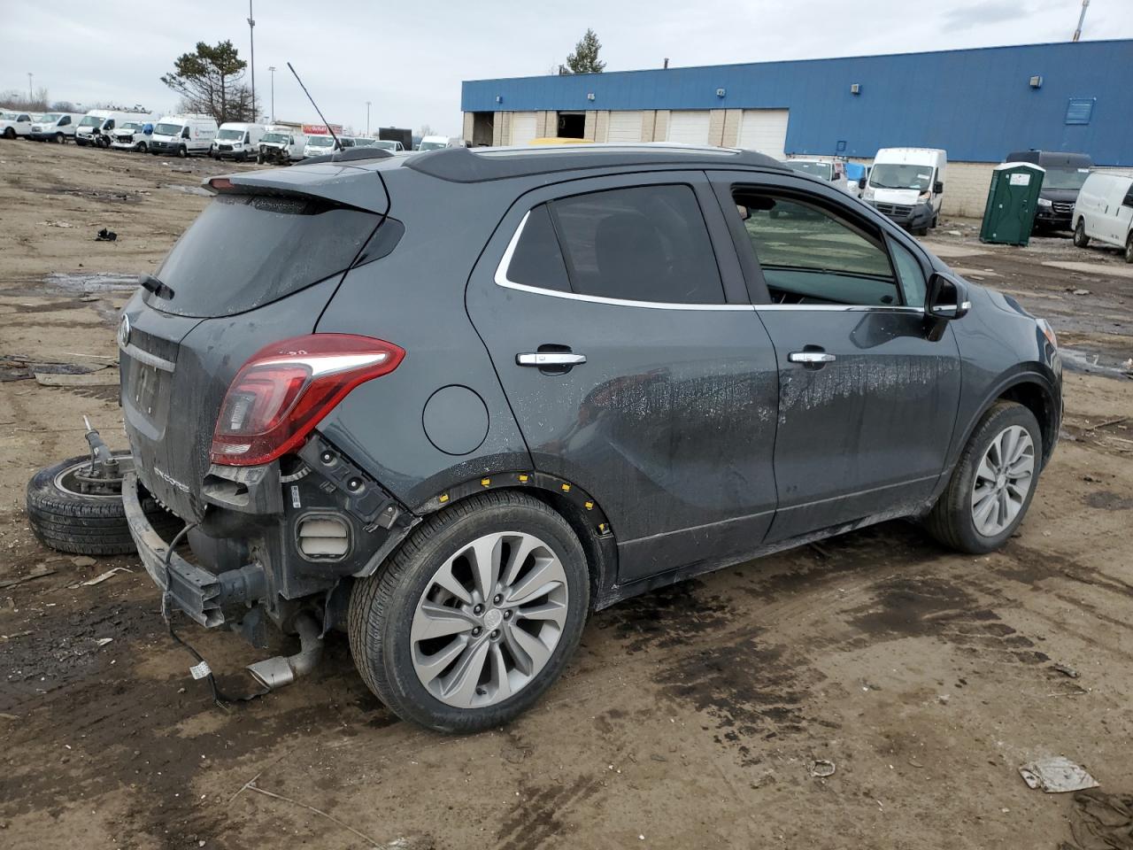 2018 Buick Encore VIN KL4CJASB7JB624859 Copart auction photo, rear end / side damage thumbnail 3