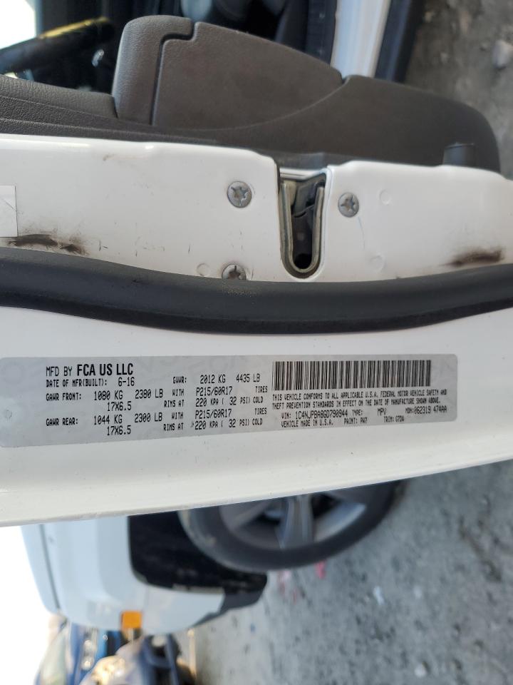 2016 Jeep Liberty (Patriot) VIN 1C4NJPBA8GD790944 Copart auction photo, rear end damage thumbnail 14