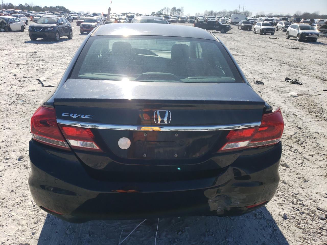 2013 Honda Civic VIN 19XFB2F57DE083068 Copart auction photo, front end / rear end damage thumbnail 6
