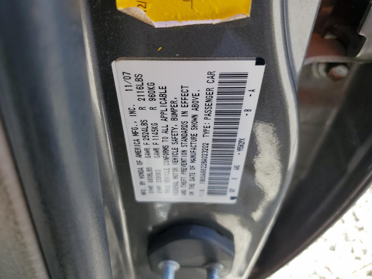 2008 Acura TL VIN 19UUA66228A023202 Copart auction photo, side damage thumbnail 12