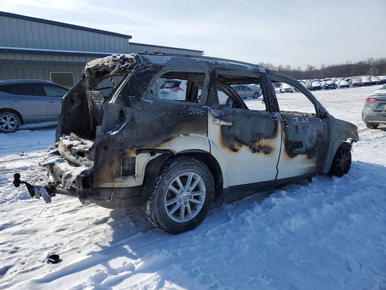 2015 Dodge Journey VIN 3C4PDDBG6FT646160 Copart auction photo, burn damage thumbnail 3