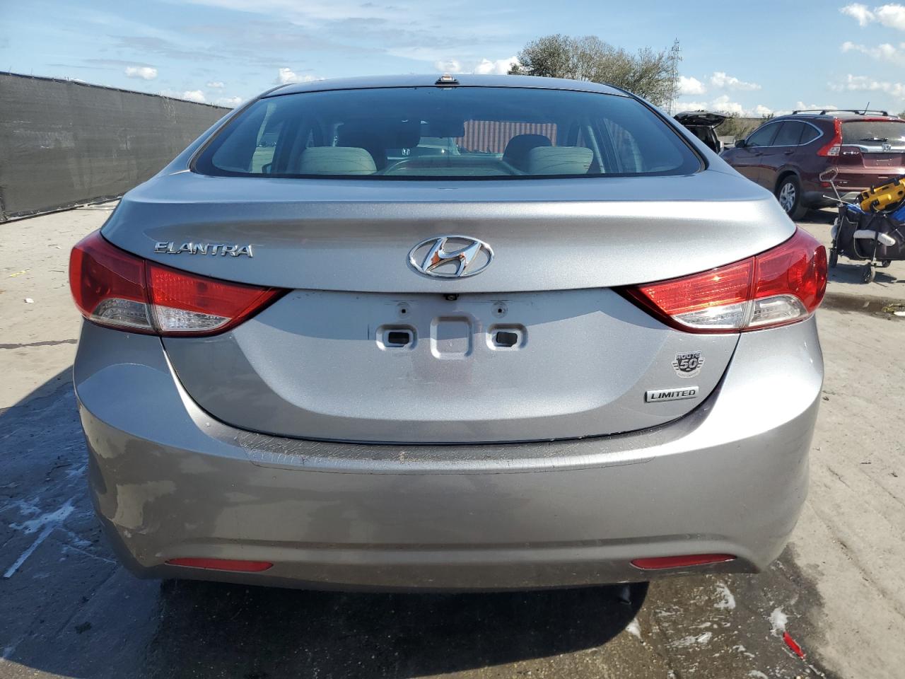 2013 Hyundai Elantra VIN KMHDH4AE4DU595991 Copart auction photo, side damage thumbnail 6