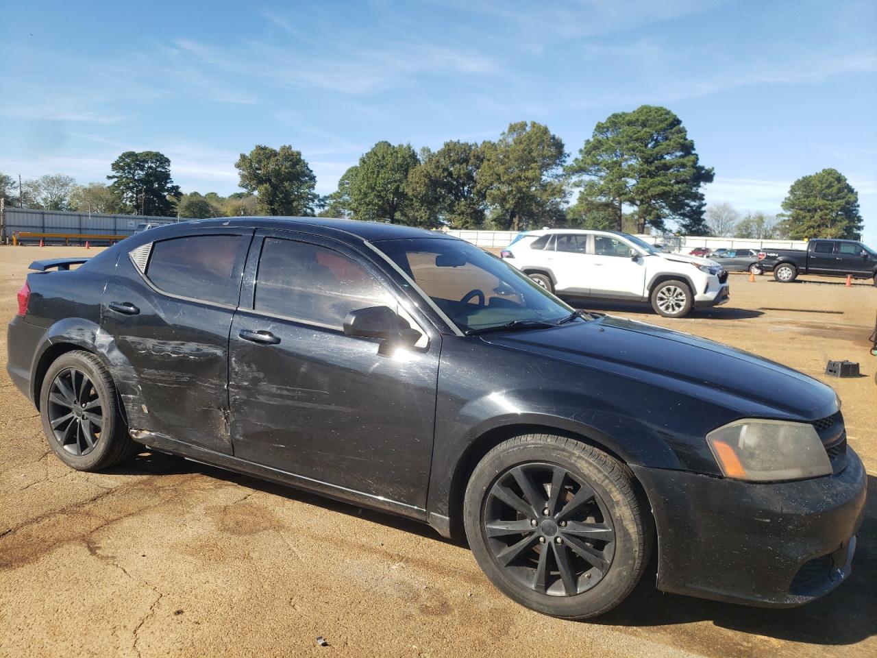 2014 Dodge Avenger VIN 1C3CDZAB9EN130783 Copart auction photo, side damage thumbnail 4
