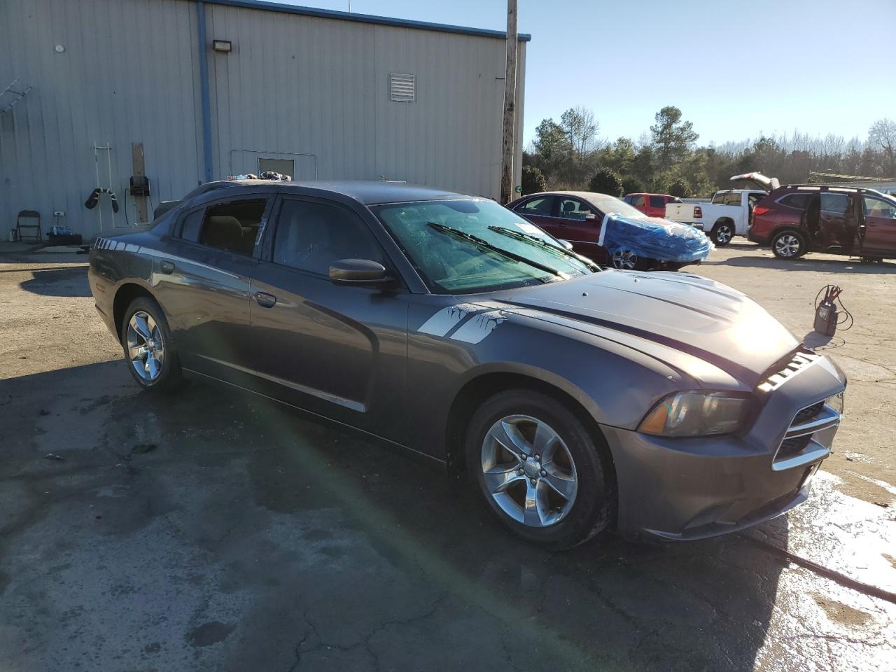 2014 Dodge Charger VIN 2C3CDXBG1EH173795 Copart auction photo, front end / side damage thumbnail 4