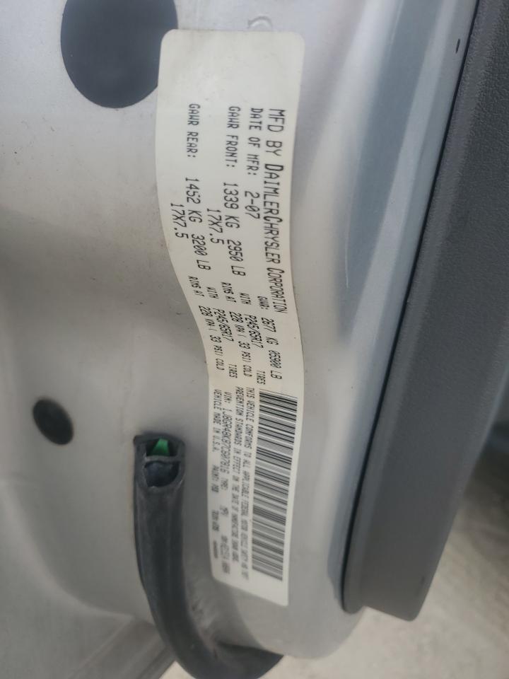 2007 Jeep Grand Cherokee VIN 1J8GR48K87C607816 Copart auction photo, front end damage thumbnail 14