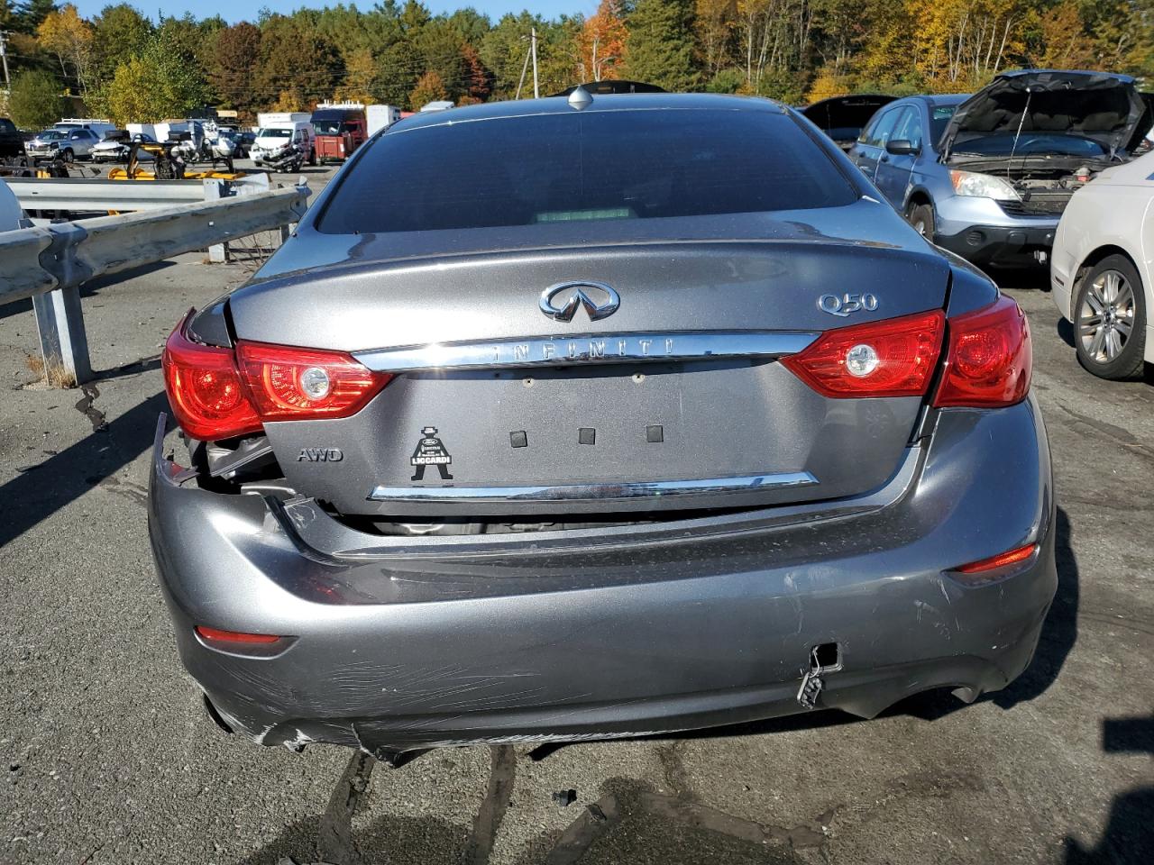 2016 Infiniti Q50 VIN JN1CV7AR0GM250784 Copart auction photo, front end / rollover damage thumbnail 6