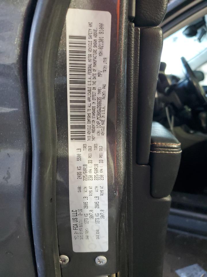 2016 Jeep Grand Cherokee VIN 1C4PJMCB0GW268635 Copart auction photo, top/roof / side damage thumbnail 13