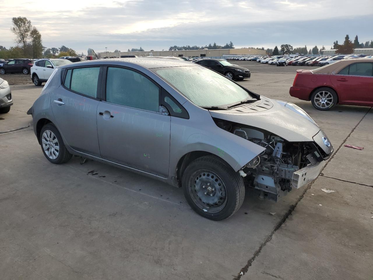 2015 Nissan Leaf VIN 1N4AZ0CPXFC302072 Copart auction photo, all over damage thumbnail 4