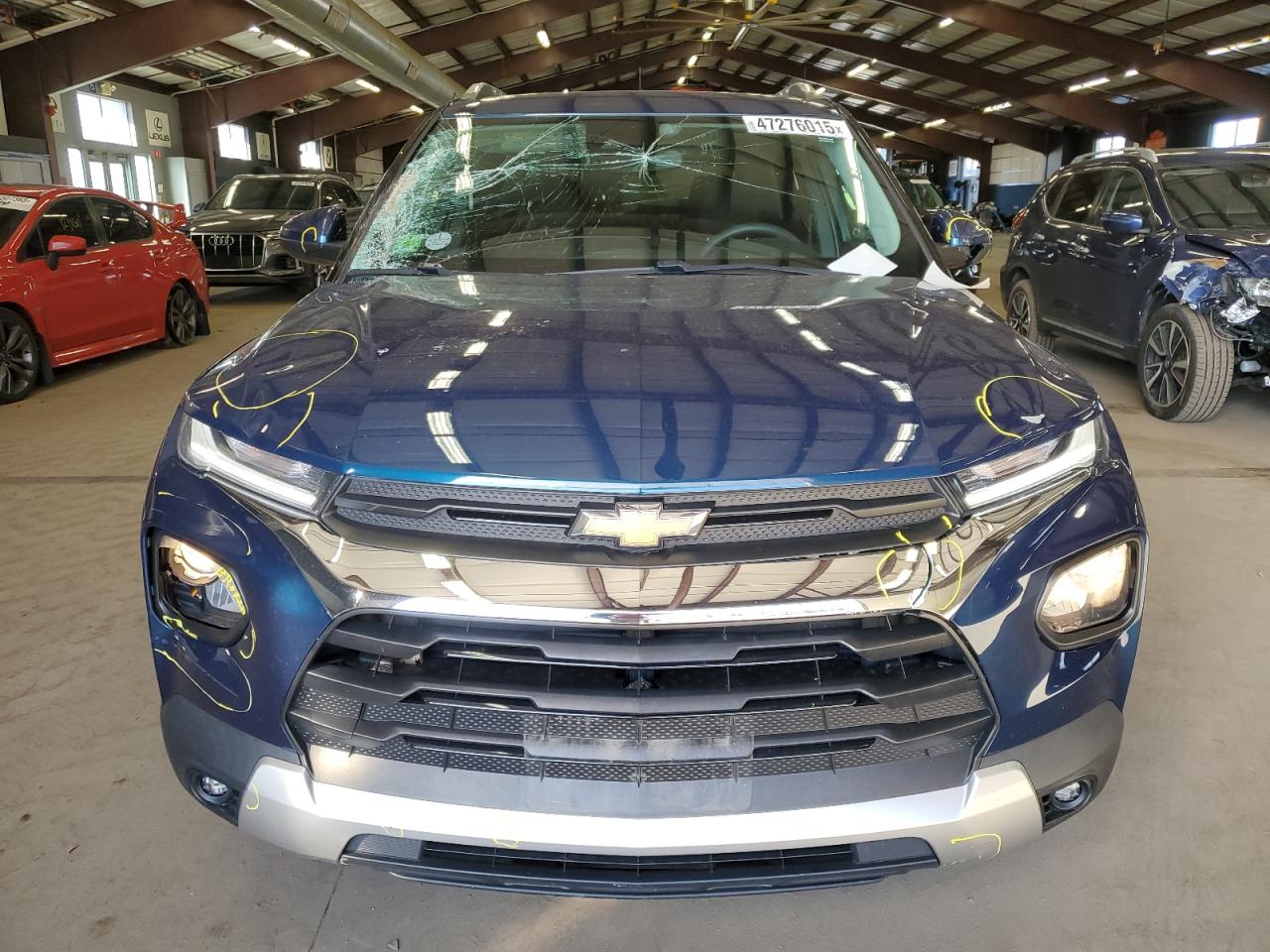 2021 Chevrolet TrailBlazer VIN KL79MRSL0MB121142 Copart auction photo, side / top/roof damage thumbnail 5