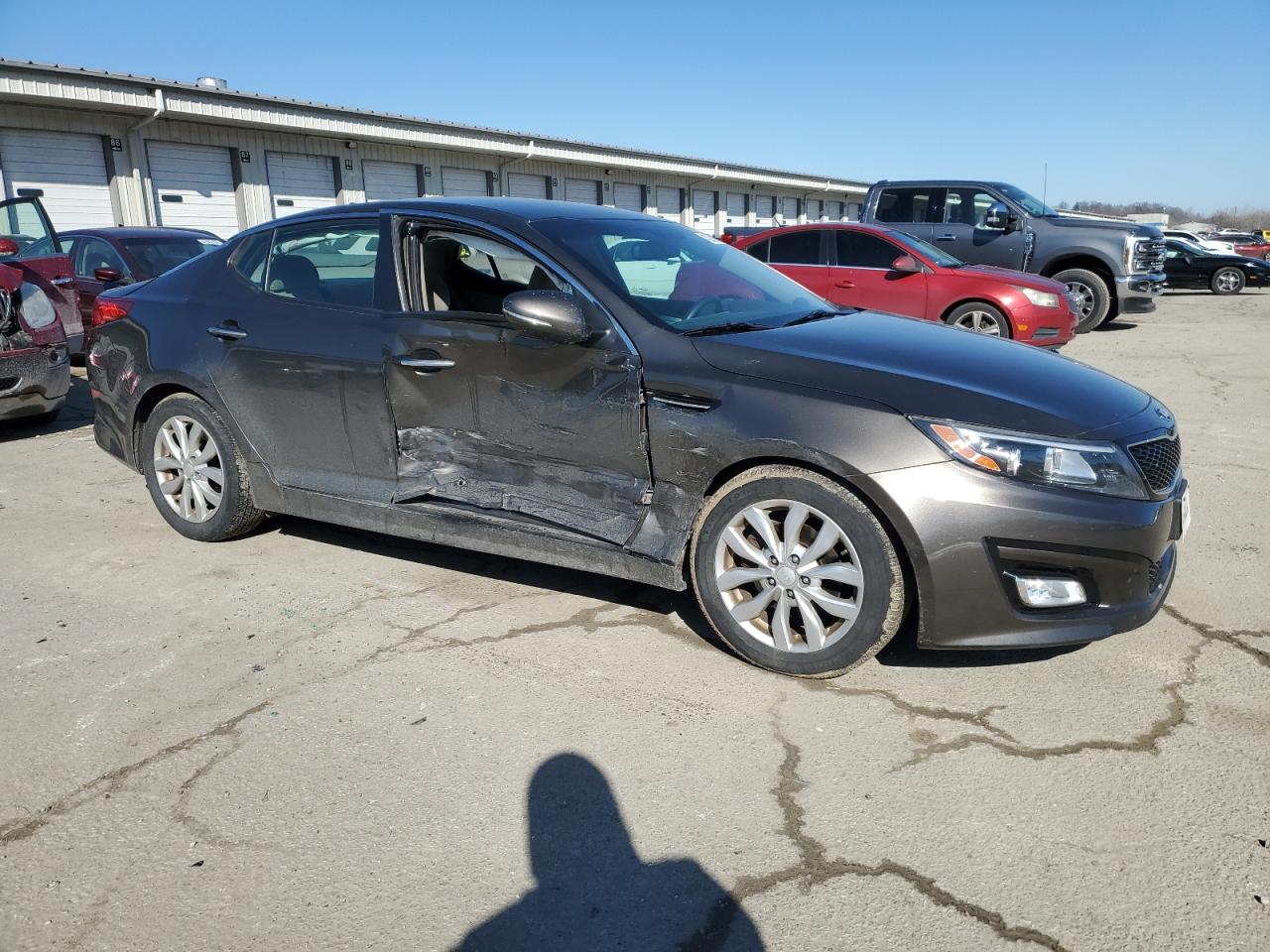 2015 KIA Optima VIN 5XXGM4A77FG397347 Copart auction photo, side damage thumbnail 4