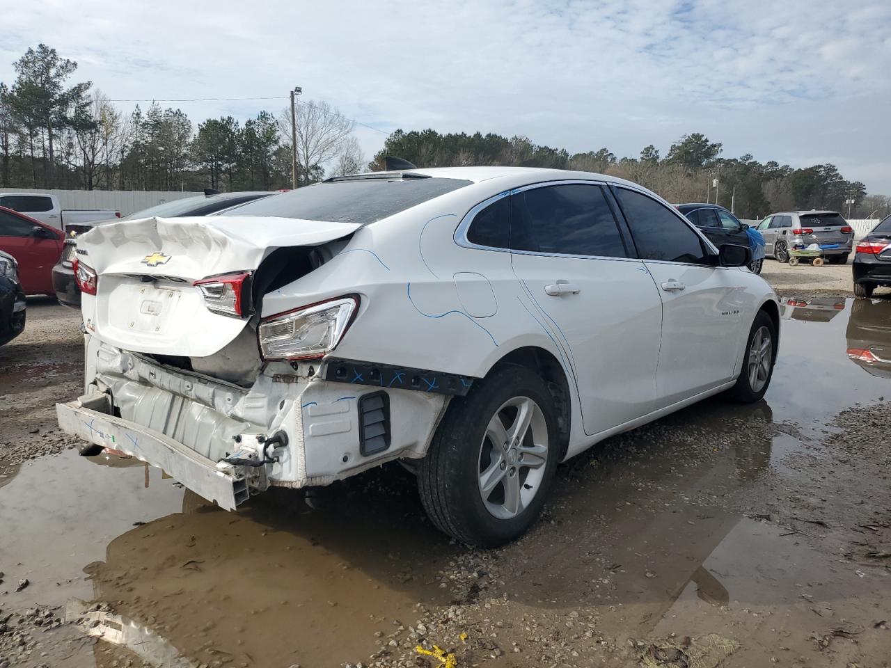 2020 Chevrolet Malibu VIN 1G1ZB5ST9LF019484 Copart auction photo, rear end / side damage thumbnail 3