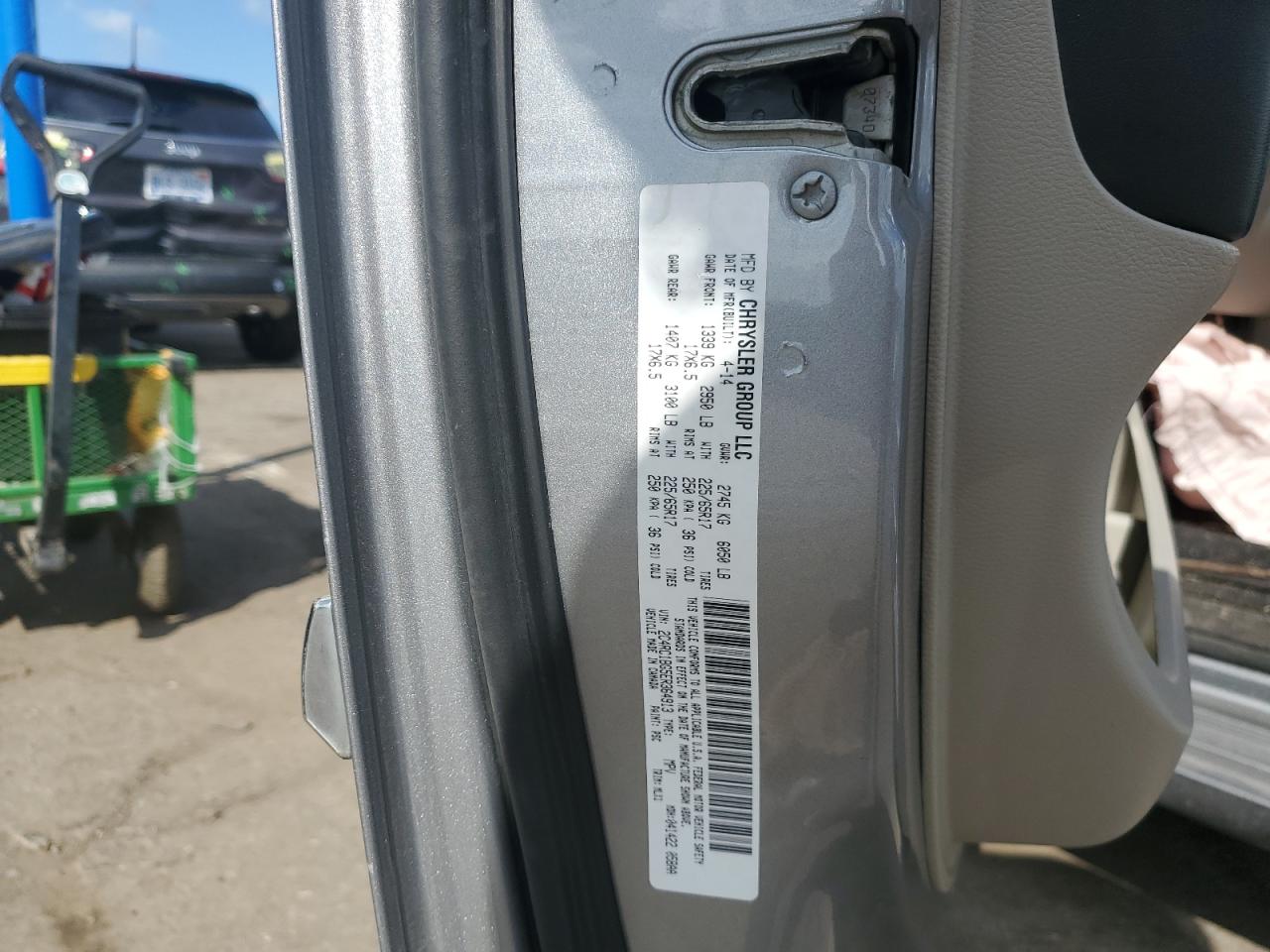2014 Chrysler Town & Country VIN 2C4RC1BG5ER364913 Copart auction photo, front end damage thumbnail 14
