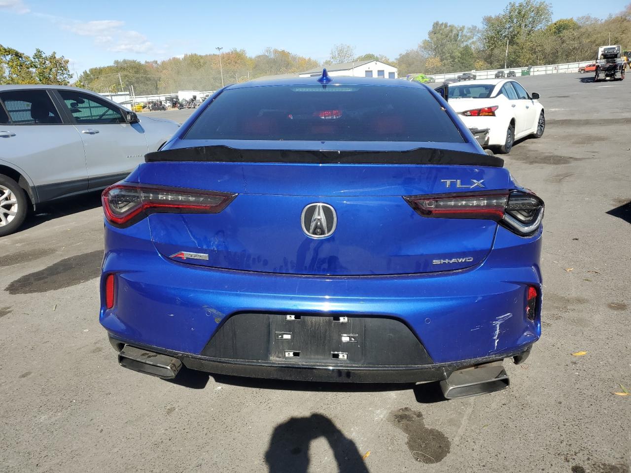 2021 Acura TLX VIN 19UUB6F57MA009183 Copart auction photo, front end / side damage thumbnail 6