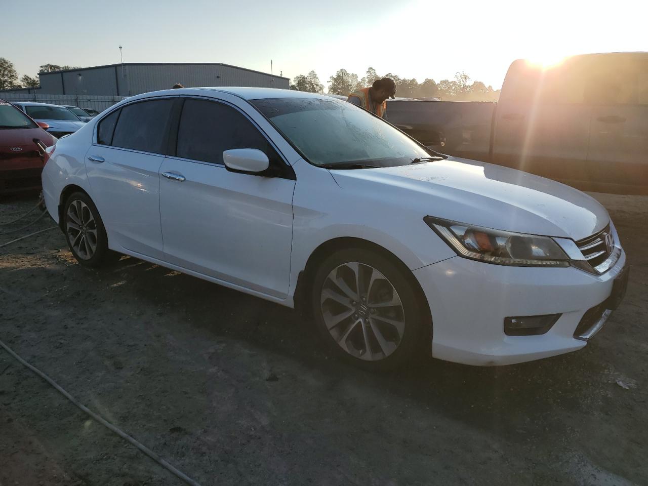 2015 Honda Accord VIN 1HGCR2F57FA102305 Copart auction photo, top/roof damage thumbnail 4