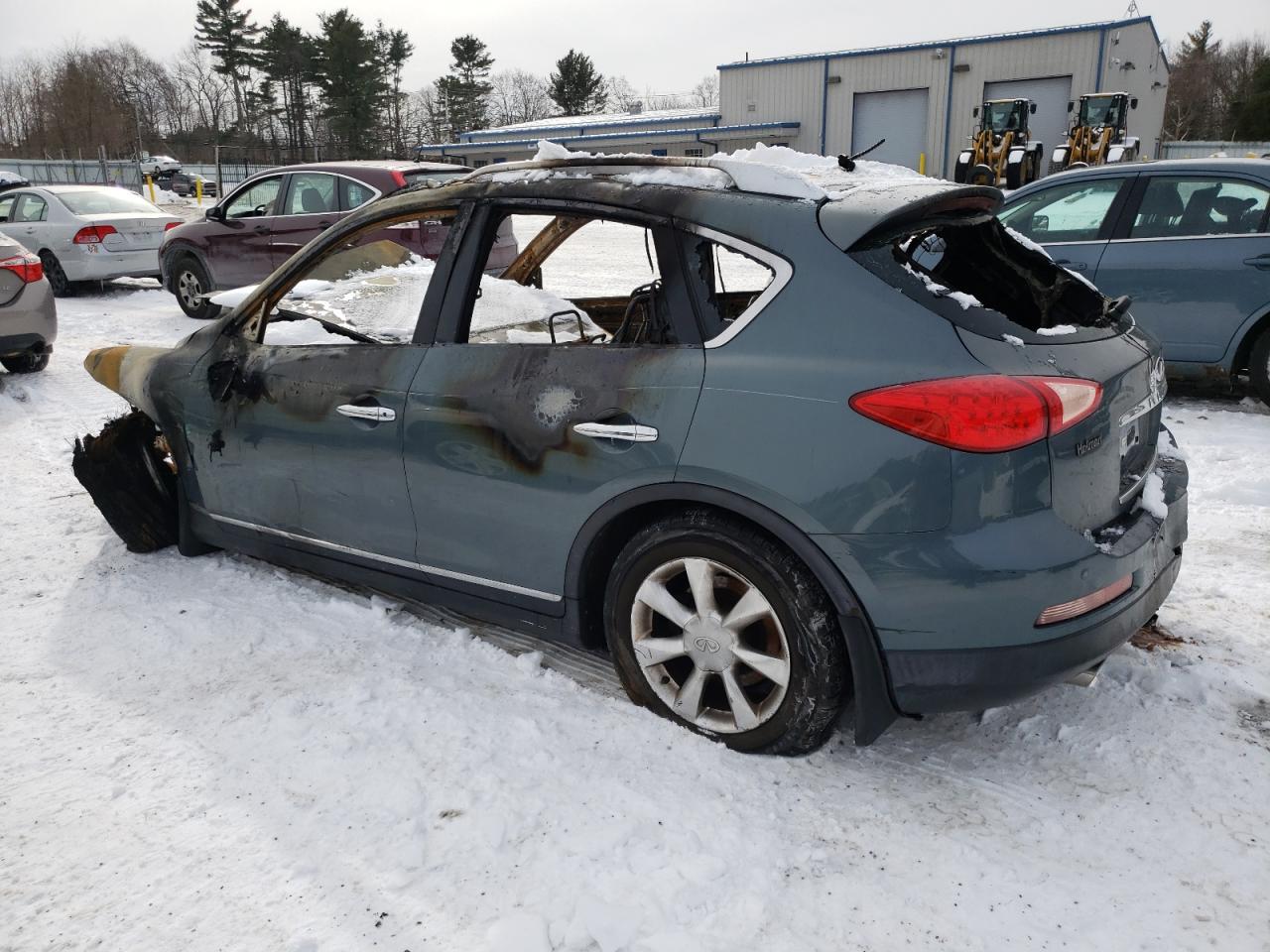 2008 Infiniti EX VIN JNKAJ09F38M358589 Copart auction photo, burn damage thumbnail 2