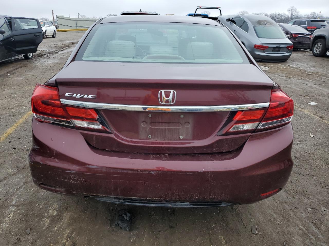 2015 Honda Civic VIN 19XFB2F88FE089569 Copart auction photo, rear end damage thumbnail 6