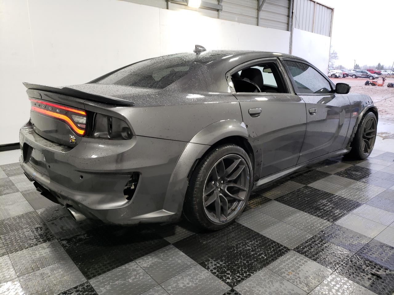 2021 Dodge Charger VIN 2C3CDXGJ8MH553722 Copart auction photo, vandalism damage thumbnail 3