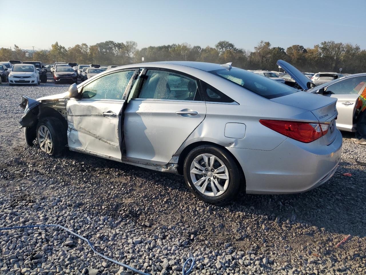 2012 Hyundai Sonata VIN 5NPEB4AC6CH309852 Copart auction photo, front end / side damage thumbnail 2