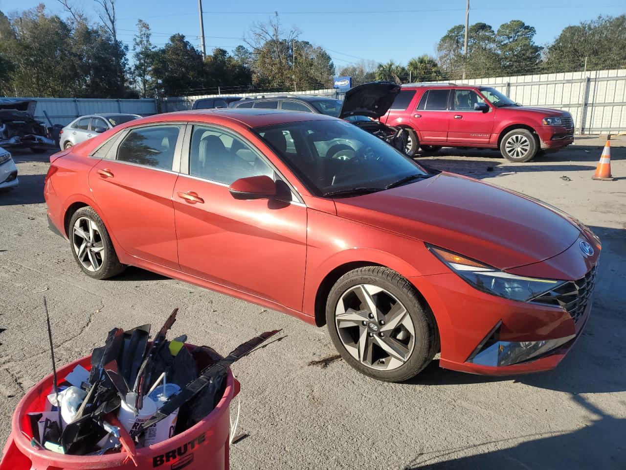 2021 Hyundai Elantra VIN KMHLP4AGXMU134603 Copart auction photo, rear end damage thumbnail 4