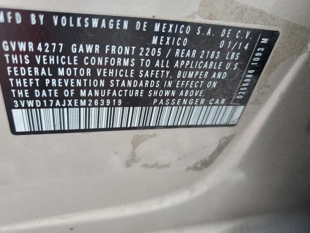 2014 Volkswagen Jetta VIN 3VWD17AJXEM263919 Copart auction photo, front end damage thumbnail 13
